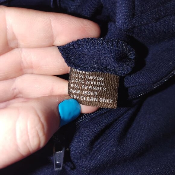 J.McLaughlin Women Navy Blue Slim Stretch Pants 4 Comfortable Business Casual - Picture 7 of 9